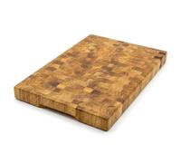 PEEWIT Planche à découper bois de bout chêne 50x35x4 cm, billot professionnel en chêne massif, end grain, grande planche de cuisine pour découper, hacher et servir, fabrication européenne