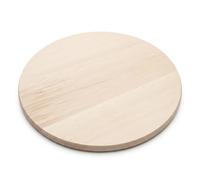 PEEWIT Planche en bois de hêtre Ø 35 cm ronde - Planche de cuisine en bois massif pour pizza, fromage et service - Planche à découper épaisse et durable