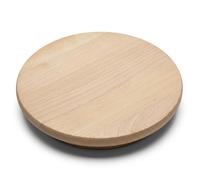 PEEWIT Plateau tournant en bois 25 cm - Lazy Susan en hêtre, plateau de service rotatif 360°, planche apéritif, fromage, pizza, finition huilée alimentaire