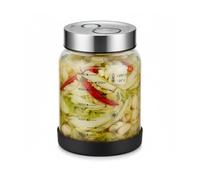 PEEXTBB Bocal de Fermentation avec Couvercle, 1L Bocal en verre à fermenter, Kimchi Container, avec Valve de Fermentation, pour Kéfir, Kimchi, Choucroute et Démarreur à Levain