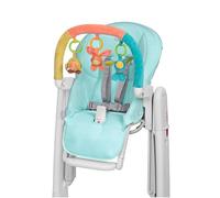 PEG Kit Tatamia - Housse d'Assise + Barre de Jeux - Compatible avec les Chaises Hautes Tatamia de Peg - Bleu Azur