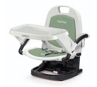 PEG Siège Rehausseur Rialto, Chaise Haute Portable et Réglable pour Bébé, Pliable et Compacte, Tablette Amovible, Idéale pour les Voyages et les Enfants de 6 mois à 3 ans (0-15 kg), Couleur Mint