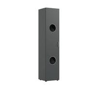 Pegane Armoire 1 porte - Graphite