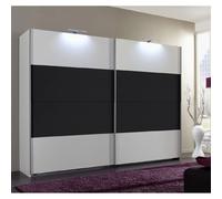 Pegane Armoire 2 portes coulissantes - Blanc