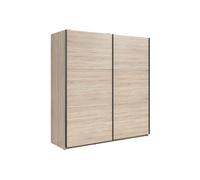 Pegane Armoire 2 portes coulissantes - Chêne