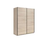 Pegane Armoire 2 portes coulissantes - Chêne