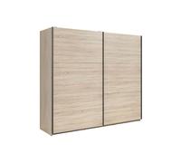 Pegane Armoire 2 portes coulissantes - Chêne