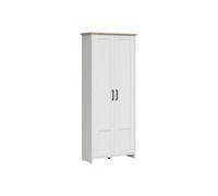 Pegane Armoire 2 portes coulissantes - Chêne clair