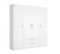 Pegane Armoire 4 portes - Blanc