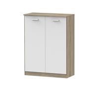 Pegane Armoire multi-usages 2 portes - Blanc