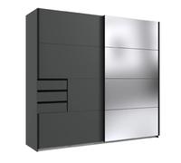 Pegane Armoire avec miroir - Graphite