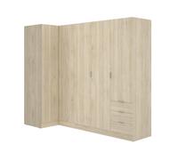 Pegane Armoire avec penderie - Chêne