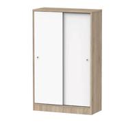 Pegane Armoire basse 2 portes coulissantes - Blanc