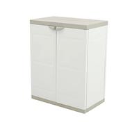 Pegane Armoire basse plastique - Beige