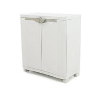 Pegane Armoire basse plastique - Beige