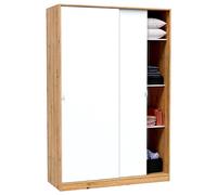 Pegane Armoire coulissante 2 portes - Chêne