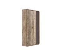 Pegane Armoire d'angle 1 porte - Chêne
