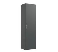 Pegane Armoire de rangement 1 porte - Graphite