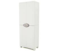 Pegane Armoire de rangement 2 portes - Beige