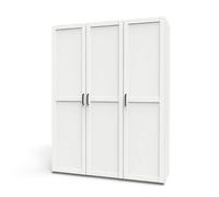 Pegane Armoire de rangement 3 portes - Blanc