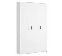 PEGANE Armoire de Rangement 3 Portes Coloris Blanc - Longueur 116 x Profondeur 35 x Hauteur 190 cm