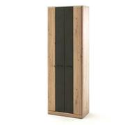 Pegane Armoire de rangement - Chêne/noir