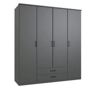 Pegane Armoire de rangement - Gris graphite