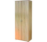 PEGANE Armoire de Rangement Multi-usages avec 5 étagères et 2 Porte Coloris Imitation Chêne Sonoma - Longueur 70 x Profondeur 34 x Hauteur 189 cm