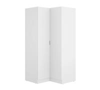 Pegane armoire dressing d'angle - Blanc