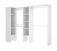 Pegane Armoire dressing d'angle - Blanc