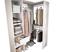 Pegane Armoire dressing double - Blanc