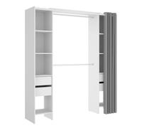 Pegane Armoire dressing extensible - Blanc