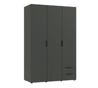 Pegane Armoire Garde-robe Graphite - 120 cm