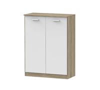 Pegane Armoire multi-usages 2 portes - Blanc
