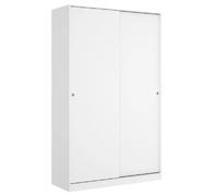Pegane Armoire penderie 2 portes coulissantes - Blanc