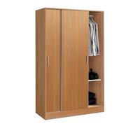 Pegane Armoire penderie 2 portes - Merisier