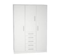Pegane Armoire penderie 3 portes - Blanc