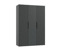Pegane Armoire penderie 3 portes - Graphite