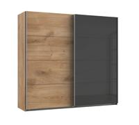 Pegane Armoire penderie avec miroir - Chêne