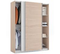 Pegane Armoire placard 2 portes - Blanc