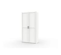 Pegane Armoire placard 2 portes - Blanc