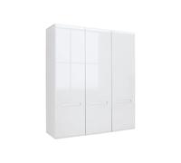 Pegane Armoire placard 4 portes - Blanc