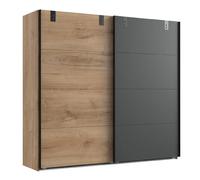 Pegane Armoire placard - Chêne foncé