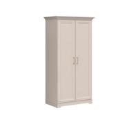 PEGANE Armoire Placard de Rangement 2 Portes avec penderie Coloris Cachemire/Chêne Mauvella - Longueur 99,5 x Profondeur 67,5 x Hauteur 197 cm