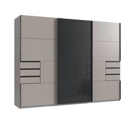 Pegane Armoire Placard - Gris/Noir