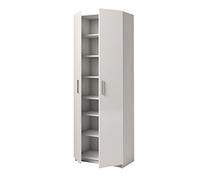 PEGANE Armoire Placard/Meuble de Rangement Coloris Blanc - Hauteur 180 x Longueur 60 x Profondeur 35.6 cm