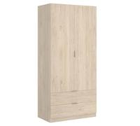 PEGANE Armoire Placard Meuble de Rangement Coloris Naturel - Longueur 81 x Hauteur 184 x Profondeur 52 cm