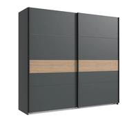 Pegane Armoire portes coulissantes graphite