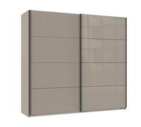 Pegane Armoire Portes Coulissantes - Gris/Graphite