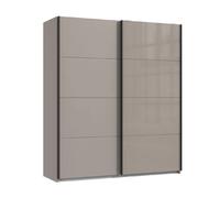 Pegane Armoire Portes Coulissantes - Gris/Graphite